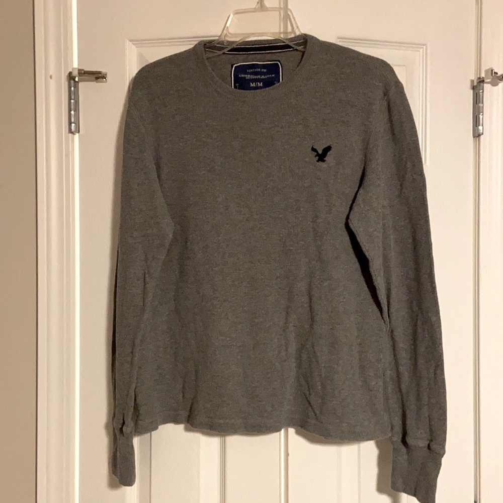 Men’s waffle knit long sleeve shirt